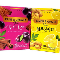 레몬 생강 차 향긋한 따뜻한 개별포장 자두 시나몬 티 선물용 디저트 시원한 베이스 임차 다과, 레몬진저티40개, 12g