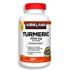 Kirkland 커클랜드 터메릭 강황 1000mg 흑후추320캡슐, 320정, 1개