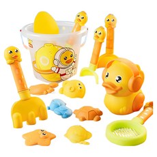 小鴨戲水玩沙工具沙灘桶 14件套 (商檢合格), 詳見包裝