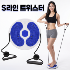 KM SPORTS S라인 트위스트 허리회전 운동기구, 블루, 1개