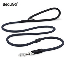 슬립 않음 나일론 로프 암벽 등반 애완견 물림 대형견 다채로운 랜야드 칼라 대형 범용, 가 시커멓다, 9mm 굵기 1 2m 길이