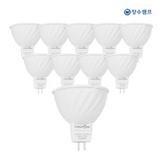 컬러원 장수 LED MR16 12V 할로겐 대체램프, 3W 전구색, 10개