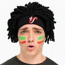 파티처럼 할로윈 파티소품 파티가발 숏헤어 [히피], 1개