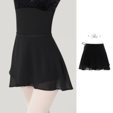 그리리 발레 쉬폰 랩 스커트 치마 힙커버