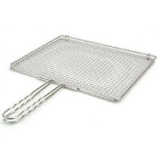 스텐 석쇠 겹석쇠 고기 불판 초벌 생선그릴 구이팬 대 (Araium), AI_01 대 47x35