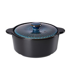 리한 클램팟 무균열 뚝배기 내열냄비 블루, 1개, 18cm