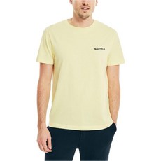 노티카 맨즈 반팔 솔리드 크루넥 티셔츠, 중간, 옥수수 고체