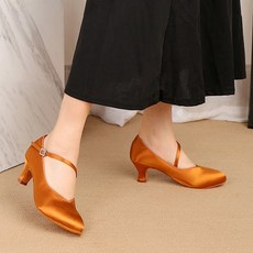 댄스윗 발편한 실크 새틴 여성 댄스화, 240, 스킨베이지