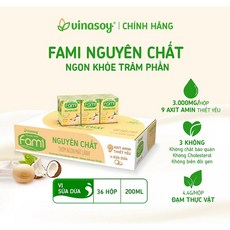 Fami 베트남 파미 두유|Vinasoy/코코넛밀크맛, 36개, 200ml