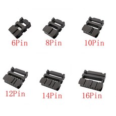 1 27mm 리본 케이블용 암 헤더 IDC 소켓 커넥터 FC 6 8 10 12 14 16 18 20 30 40/50 핀 2 54mm 피치 100, 10P