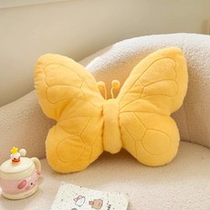 나비인형 나비쿠션 소파인형 소파쿠션 애착나비인형, 옐로우
