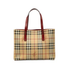 버버리 중고 2018-2023 헤이마켓 체크 코팅 캔버스 토트 백