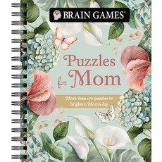(영문도서) Brain Games - Puzzles for Mom: More Than 170 Puzzles to Brighten Mom's Day Spiral, Publications International,..., English, 9781639387779