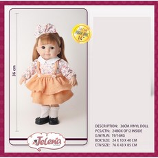 環保搪膠精美娃娃 時尚玩具禮物, C款36公分搪膠娃娃【opp袋裝】, 1個