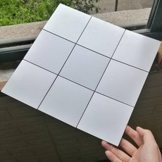 歐式鋁塑板馬賽克牆貼 自黏背膠設計 適用於電視背景牆、衛生間 輕鬆打造個性拼花背景牆, 1個, 九宮格白