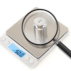 [3kg] 마켓천사 디지털 정밀측정 가정용 계량 주방저울 건전지포함, M30, 실버, 3kg