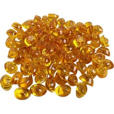 金黃色琉璃元寶 招財風水擺件 開運聚財, 琉璃~金黃元寶1cm, 120個
