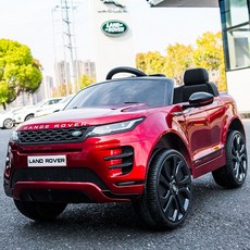 Land Rover 4륜 충전 자동차 원격 제어 어린이 장난감 전동카, 전기 구동, 페인트 레드 4WD 스윙 소프트 휠 가죽 시트