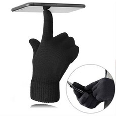 겨울장갑 스포츠장갑 따뜻한장갑 방한장갑 스포츠 니트장갑 방한 기모안감 논슬립장갑 터치장갑 sho*639OK, 1개, E웜니트장갑_블랙화이트