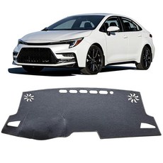 HEDAQI 토요타 코롤라 2014 2015 2016 2017 2018용 대시 커버 대시보드 커버 매트 맞춤형 2014-2018에 적합 보호 액세서리블랙 182268, Corolla 2019-2026 그레이