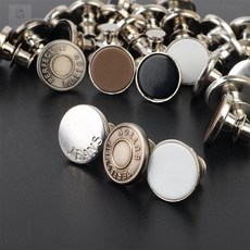 운무로마켓 허리둘레 조절단추 바지단추조절단추, 실버 - JEANS