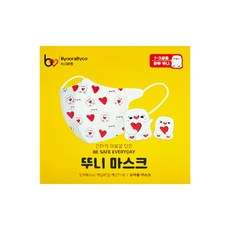 뷰라뷰 뚜니 마스크 1-3세용, 50개입, 1개, 하트뚜니
