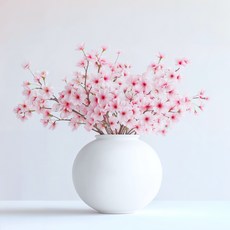 복들어오는 꽃 달항아리 그림 힐링 풍수 가게 사무실 인테리어 거실 액자 집들이 선물, 홍화 달항아리 58 x 58 cm