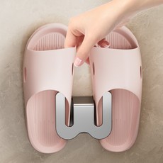 벽면 신발걸이 현관 수납 욕실화걸이, 1, 그레이