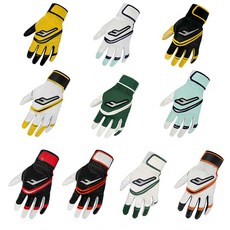 프로-스펙스 엘리트 야구 배팅장갑 타자장갑 야구장갑, 화이트/오렌지, 1개