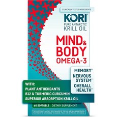 코리크릴 오메가3 크릴오일 Mind Body Omega3 소프트젤 60정, 1개