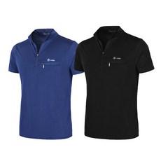 WELLPA 1+1男款登山工作服涼感拉鍊涼爽T恤 Huseu