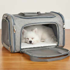이지팁 반려동물 이동가방 고양이 강아지 이동장, 1개, 그레이