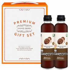 기픈샘 표고버섯간장500ml+표고버섯간장500ml 식용유선물세트 추석 명절 설선물세트, 1세트