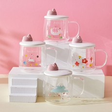 Louis and Topfel兔子造型陶瓷玻璃杯 4入組, 混色