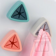 무타공 원터치 부착식 타올행주걸이 부착식수건걸이, 그레이