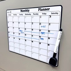 냉장고 자석 화이트 월간 메모보드 달력판 스케줄러