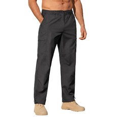 Runcati 남성용 카고 팬츠 작업용 전술 스웨트팬츠 아웃도어 조거 운동용 신축성 허리 하이킹 바지 멀티 포켓 포함 다크 그레이. XXL 223609