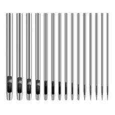 가죽 구멍뚫기 펀치 15개 세트 금속 벨트 원형 구멍 도구 시계줄 캔버스 종이 플라스틱용 0.5mm-6mm, 15