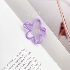 조각 케이크 케익 모형 장식, 5. 아크릴 라인  플라워 퍼플  1 개