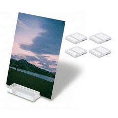 [100%투명] 아크릴 엽서 가격표 메모 꽂이, 5개, 투명