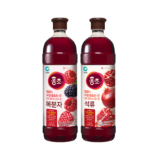 청정원 홍초 1.5L 복분자+석류 2종세트, 1세트, 3L