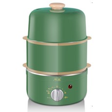 링루이 계란찜기 미니 다기능 계란찜기 스테인리스 스틸 가정용 이중 계란찜기 아침 식사 기계 소형 가전, 2-59개, 녹색 타이머 모델 이중층 (작은 그릇 제외)