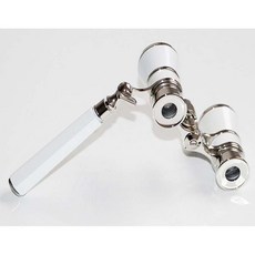 미니 쌍연경 콘서트 망원경 휴대용 손잡이 오페라글라스 빈티지, V