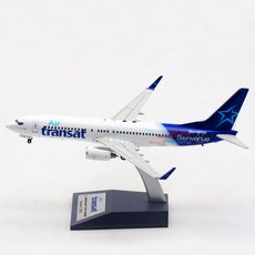 에어 트랜셋 AIR TRANSAT 보잉 B737-800 C-GTQJ 항공기 모형 합금 소재 JFOX 1:200, 19.78*17.14*6.28, 1개