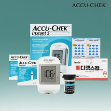 아큐첵 정품 인스턴트S 혈당측정기+혈당 검사지100매+침100개+솜100매 벤저스출고, 1세트