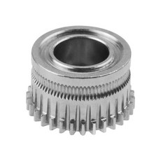 創想 升級硬化鋼合金雙齒輪 擠出套件 適用 K1/K1C/Ender3 V3, K1擠出齒輪(硬化鋼發黑加硬) 黑色