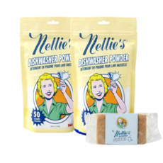 Nellie's Dishwasher 넬리 식기세척기 세제 100회 수세미, 726g, 2개