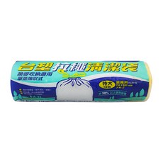 台塑 拉繩 清潔袋 垃圾袋 (特大) (透明) (78*88cm) X 8捲, 1箱, 70L