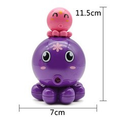 모형 보트 다이캐스트 장난감 전동 해적선 바닷가 수영장 해변, 기본구성, 1개, 진보라 회전하는 문어