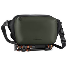 K&F CONCEPT 다기능 카메라 슬링백 12L, 그린-2, 1개 그린-2, 1개